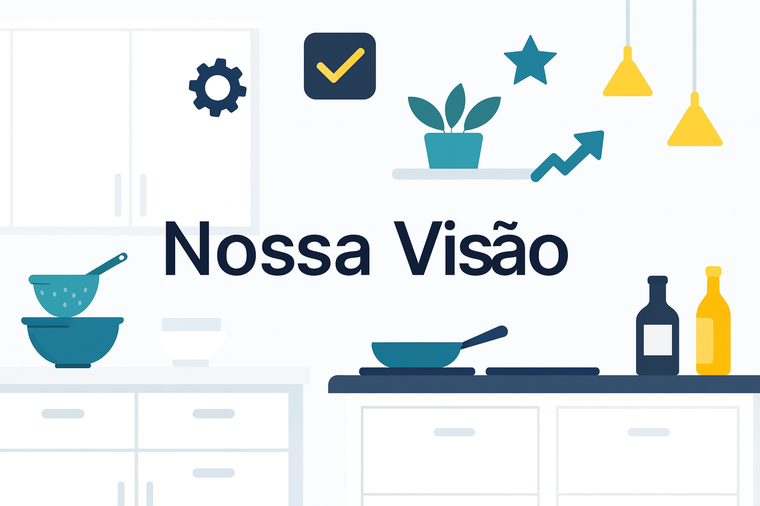 Ambiente de cozinha moderno e organizado, refletindo a visão da Store Guthings.